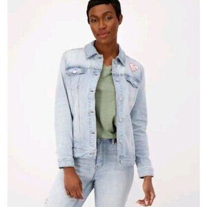 Candace Cameron Bure Pacific Denim Relaxed Jean Jacket Malibu Lt Wash,Reg 6